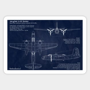 Douglas A20 Havoc Blueprint Magnet